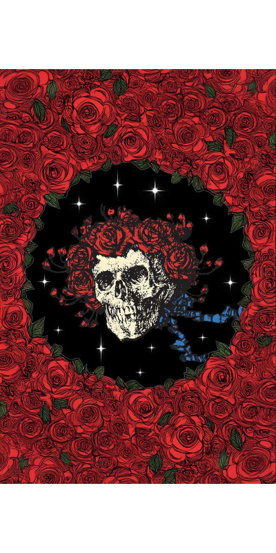 3D Grateful Dead Bertha Roses Tapestry