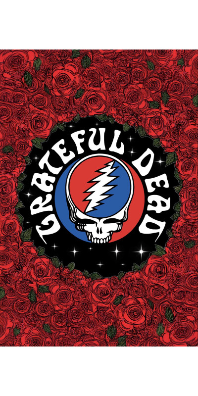 3D Grateful Dead Steal Your Face Roses Tapestry