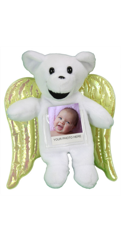 Angel Bear Plush Christmas Stash Ornament with PhotoPocket *SALE*