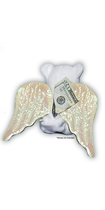 Angel Bear Plush Christmas Stash Ornament with PhotoPocket *SALE*