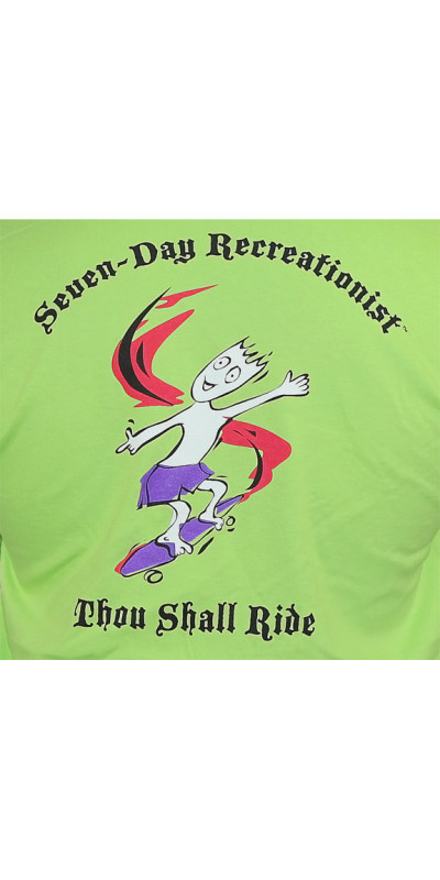 Seven Day Recreationist T-Shirt Skateboarding Lime Green