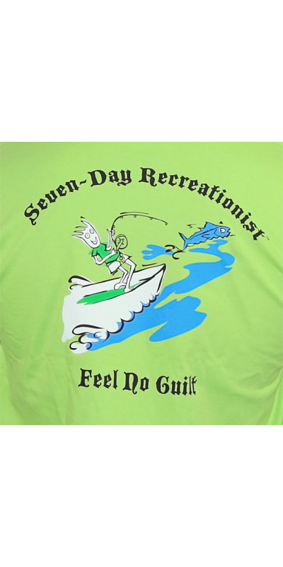 Seven Day Recreationist T-Shirt Fishing Lime Green
