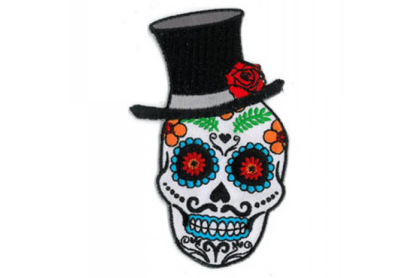 Day of the Dead Sugar Skull Patches