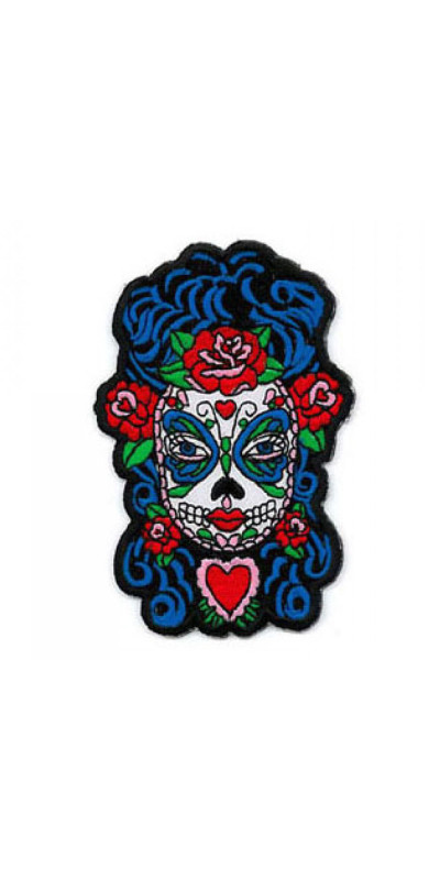 Sunny Buick Butterfly Eyes Skull Patch 4"