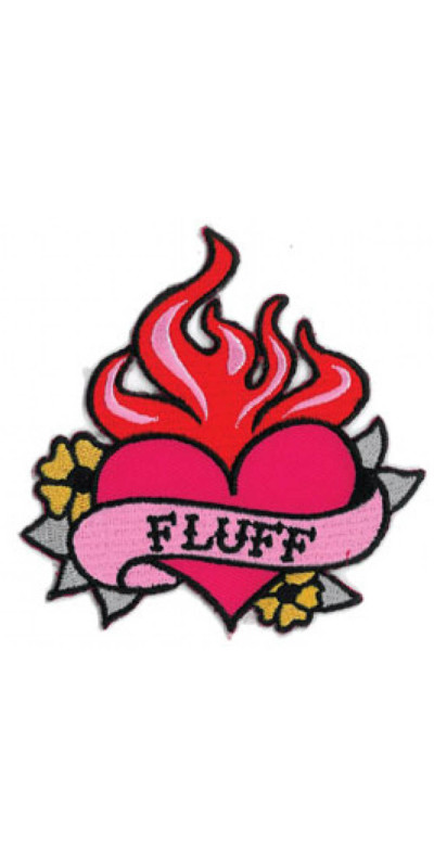 Fluff Flaming Heart Patch 3.5"