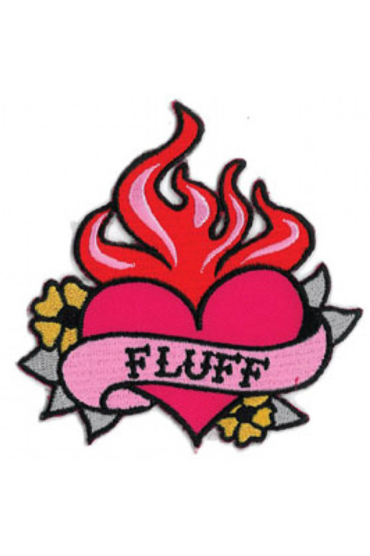 Fluff Flaming Heart Patch 3.5"
