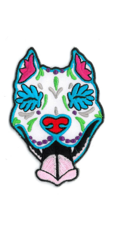 Pit Bull Day Of The Dead Patch 3.5"