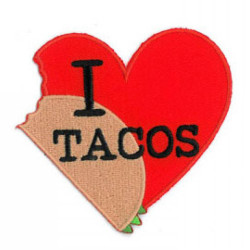 Evilkid I heart Tacos Patch 3.25"