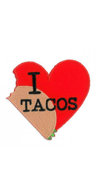Evilkid I heart Tacos Patch 3.25"