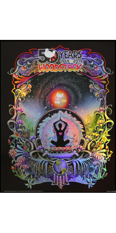 Woodstock We Are Stardust 50th Anniversary Foil Poster 12x16 Inches  *CLEARANCE*