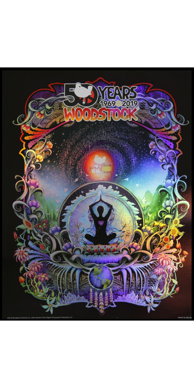 Woodstock We Are Stardust 50th Anniversary Foil Poster 12x16 Inches  *CLEARANCE*