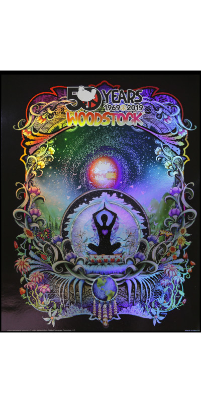 Woodstock We Are Stardust 50th Anniversary Foil Poster 12x16 Inches  *CLEARANCE*
