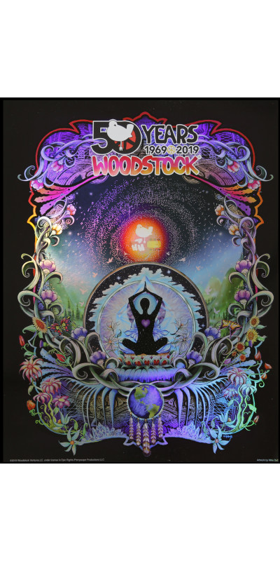 Woodstock We Are Stardust 50th Anniversary Foil Poster 12x16 Inches  *CLEARANCE*