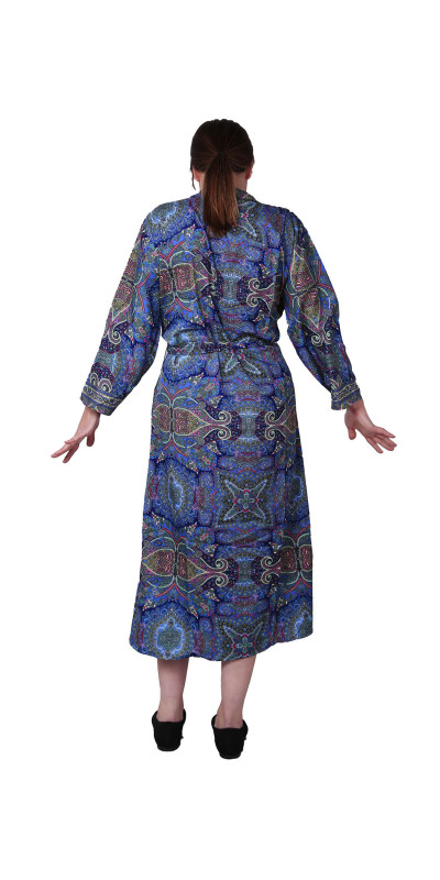 Silky Blue Paisley Robe