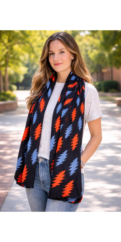 Grateful Dead Long Warm Fashion Scarf Lightning Bolts **SALE**