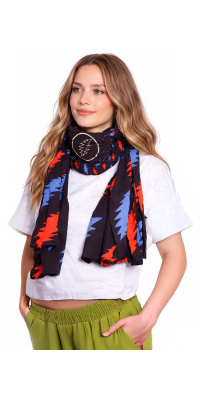 Grateful Dead Long Warm Fashion Scarf Lightning Bolts **SALE**