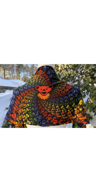 Grateful Dead Long Warm Fashion Scarf Spiral Bears