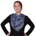 SIlky Square Scarf 42x42" Blue Paisley  