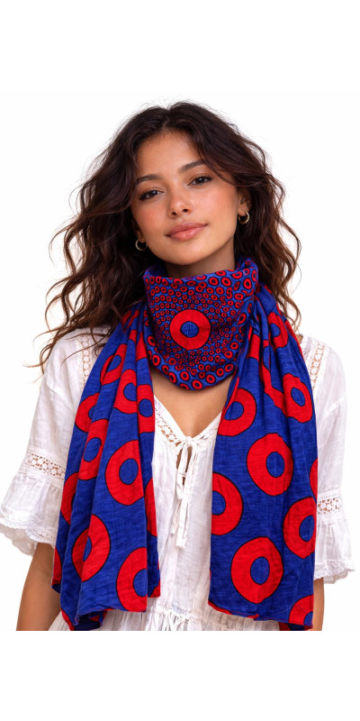 Donut Vortex Cotton Scarf - 20x70"