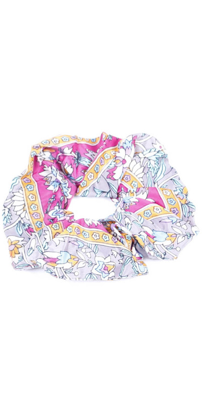 Wholesale Lot of 12 Assorted Rayon Hippie Hair Scrunchies  **SALE**
