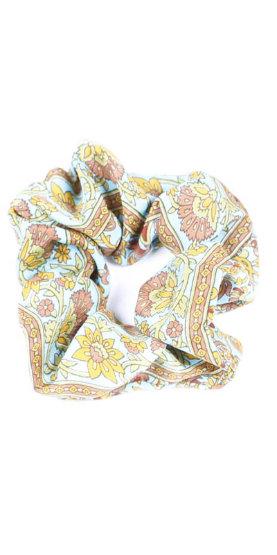 Wholesale Lot of 12 Assorted Rayon Hippie Hair Scrunchies  **SALE**