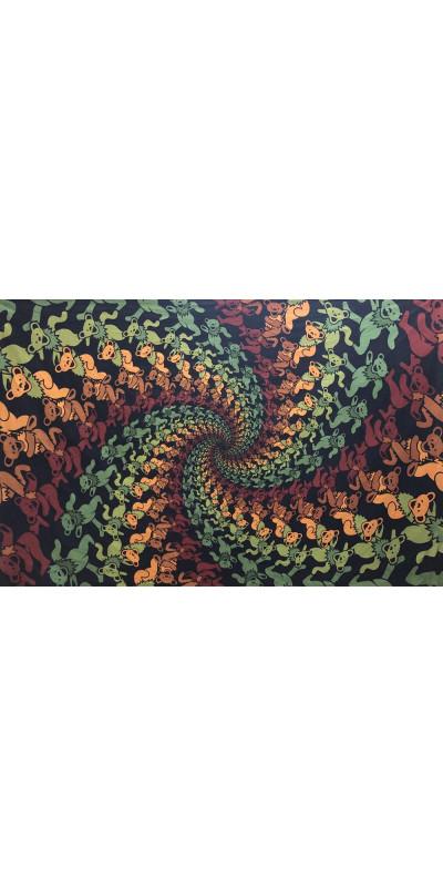 Grateful Dead Dancing Bears Wood Spiral Tapestry