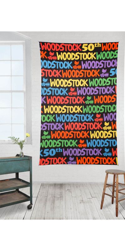 Woodstock 50th Anniversary Linear Logo Tapestry **SALE**