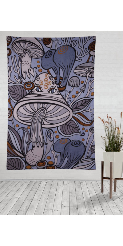 Shroom Teacher Grey Tapestry