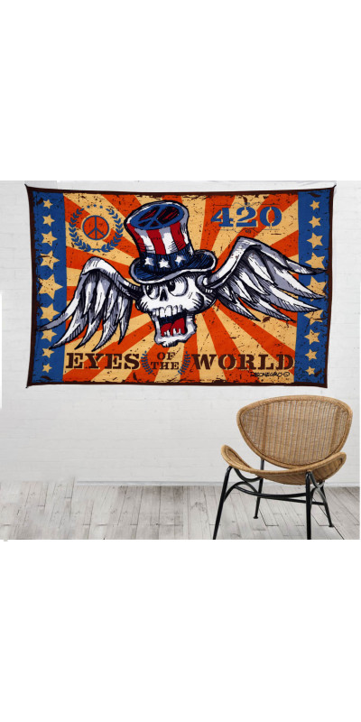 Eyes Of The World Tapestry - Artwork by Tony Reonegro