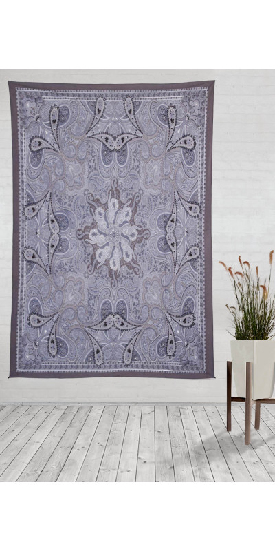 Grey Infinity Star Tapestry