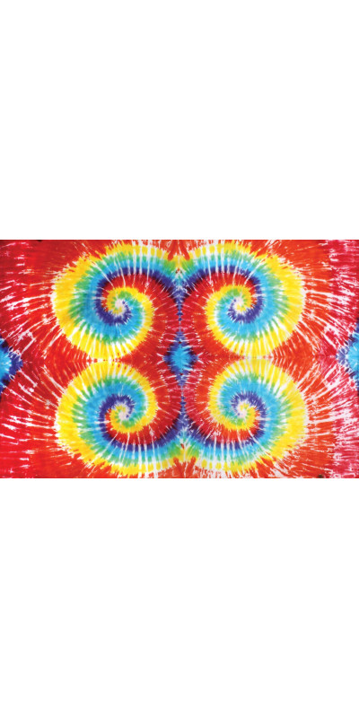 Rainbow Multi-Spiral Tie-Dye Tapestry
