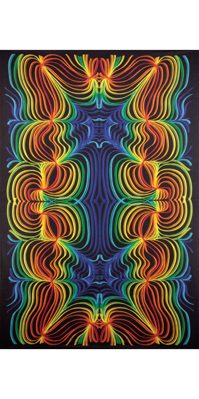 3D Rainbow Ripple Tapestry