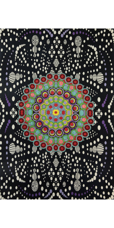 3D Hypno Moons Tapestry - Art by G. Scott B.