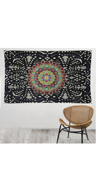 3D Hypno Moons Tapestry - Art by G. Scott B.