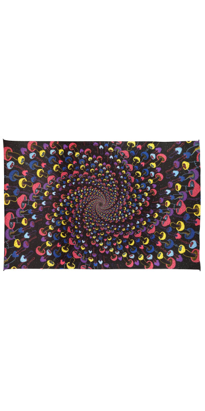 3D Shroom Spiral Tapestry - Art by Dina June Toomey