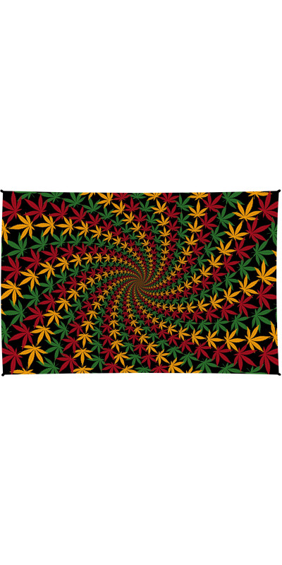 3D Rasta Spiral Tapestry - Art by Taylar McRee *SALE*