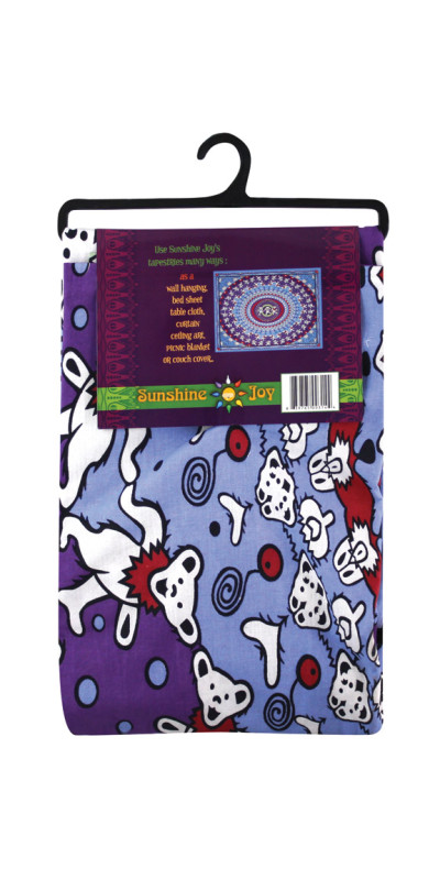 Grateful Dead Dancing Bears Mandala Tapestry Artwor...