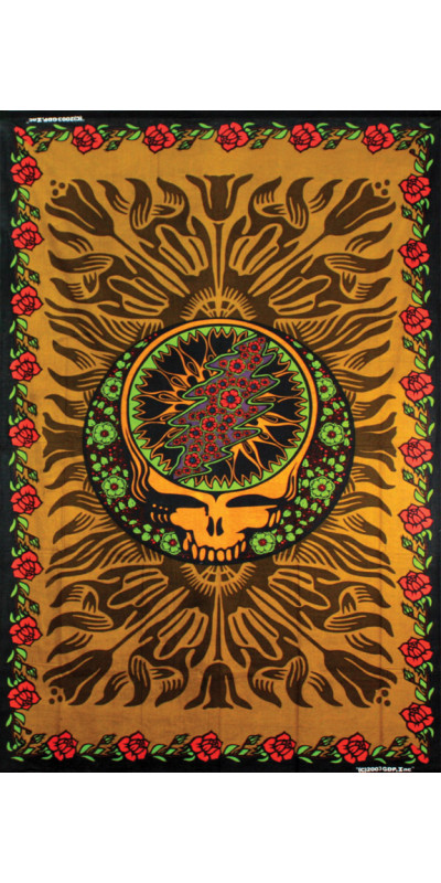 Grateful Dead SYF & Roses Mini Tapestry 30x45 - Art by Chris Pinkerton