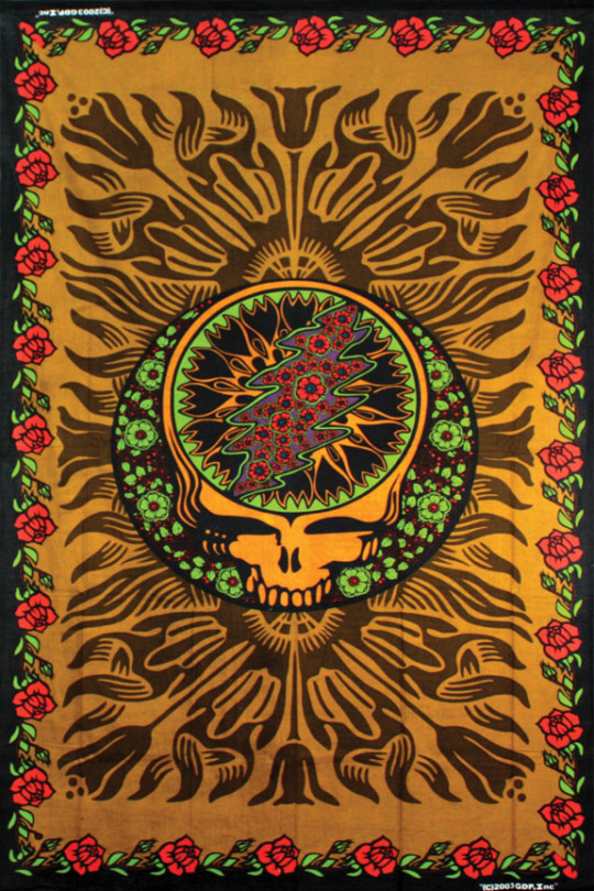 Grateful Dead SYF & Roses Tapestry 60x90 - Art by Chris Pinkerton