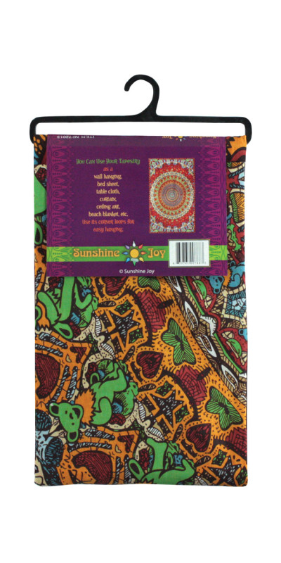 3D Grateful Dead Bear Vibrations Tapestry