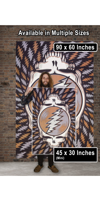 Grateful Dead Spin Your Face Tapestry Earthtones