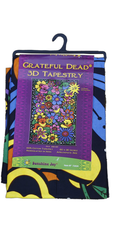 3D Grateful Dead Flower Bears Tapestry - Art by Ben Corn
