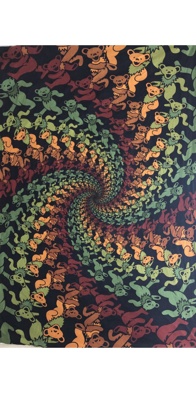 Grateful Dead Dancing Bears Wood Spiral Tapestry