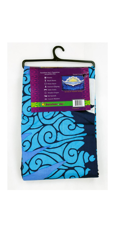 Glow In The Dark Sun Wave Tapestry - Art by Chris Pinkerton