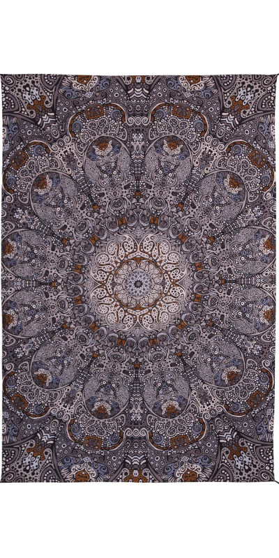 Grey Sunburst Mini Tapestry 30x45 - Art by Chris Pinkerton