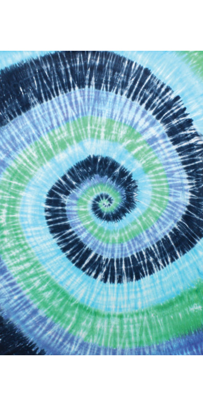 Blue & Green Spiral Tie-Dye Tapestry 60x90