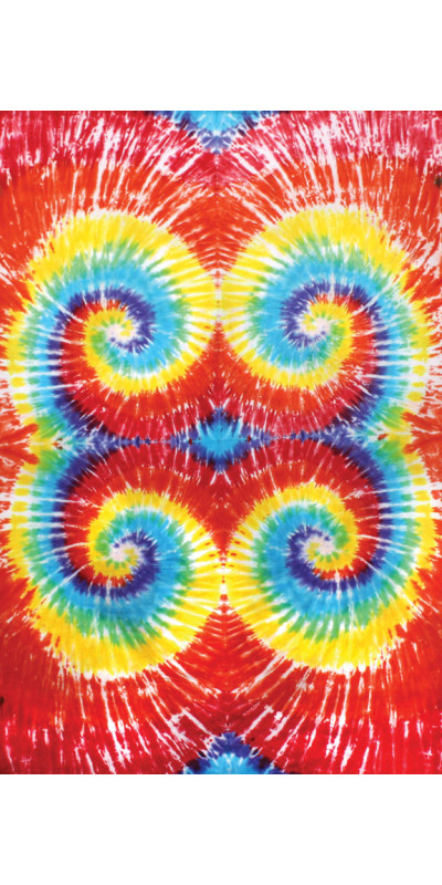 Rainbow Multi Spiral Tie-Dye Tapestry 60x90