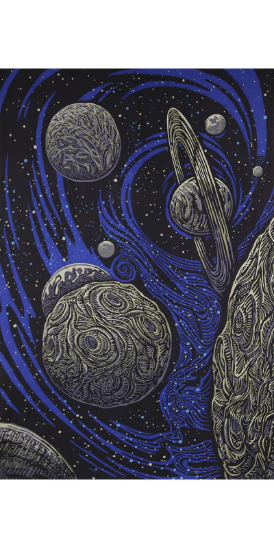 3D Galactic Space Mini Tapestry 30x45 - Art by Chris Pinkerton *TARIFF SURCHARGE*