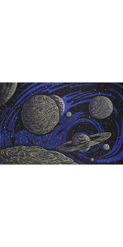 3D Galactic Space Mini Tapestry 30x45 - Art by Chris Pinkerton *TARIFF SURCHARGE*