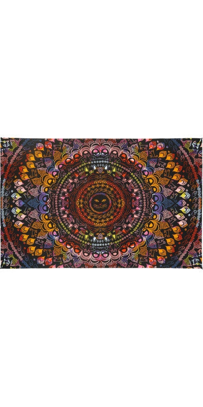 3D Colorful Cat Mandala Tapestry - Art by Dina June Toomey *SALE*